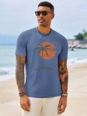 Runcati Mens Short Sleeve T-Shirts Graphic Crew Neck Casual Shirt - Image 3