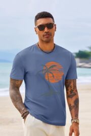Runcati Mens Short Sleeve T-Shirts Graphic Crew Neck Casual Shirt - Image 4