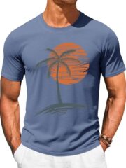 Runcati Mens Short Sleeve T-Shirts Graphic Crew Neck Casual Shirt - Image 6