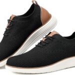 VILOCY Men's Casual Dress Sneakers Lace-Up Oxfords Business Mesh Breathable Walking Shoes