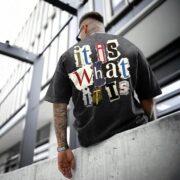 Men's Graphic Tees Funny Letter Print Vintage Oversize T Shirts Acid Wash Shirt - Image 2