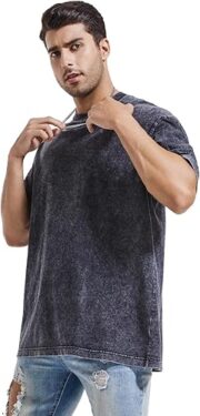 3 Pcs Men's Oversized Heavy Cotton Summer T-Shirts Vintage Tee Loose Fit Short Sleeve Casual Tshirts - Image 4