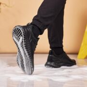 SHULOOK Men's Non Slip Work Shoes Lace Up Slip Resistant Sneakers Waterproof - Image 3
