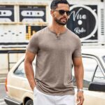 COOFANDY Men's T Shirts Short Sleeve Casual V Neck T-Shirt