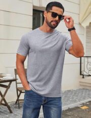 COOFANDY Men's T Shirt Short Sleeve Cotton Blend T-Shirts Crew Neck - Image 7