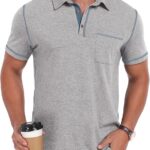 Sailwind Men's Short Sleeve Polo Shirts Casual Summer Classic Collared Golf Shirt with Pocket