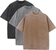 3 Pcs Men's Oversized Heavy Cotton Summer T-Shirts Vintage Tee Loose Fit Short Sleeve Casual Tshirts - Image 5
