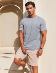 COOFANDY Men's T Shirt Short Sleeve Cotton Blend T-Shirts Crew Neck - Image 4